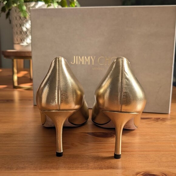 Jimmy Choo Romy 60 Light Gold - Picture 7 of 7